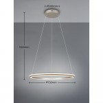 Amador - Matt Nickel CCT Pendant ∅ 75 cm