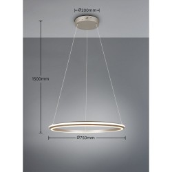 Amador - Matt Nickel CCT Pendant ∅ 75 cm
