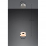 Dios - Matt Nickel CCT Pendant with White Diffuser