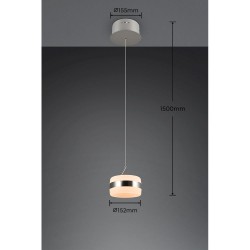 Dios - Matt Nickel CCT Pendant with White Diffuser