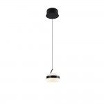 Dios - Matt Black CCT Pendant with White Diffuser