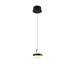 Dios - Matt Black CCT Pendant with White Diffuser