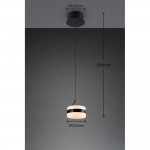 Dios - Matt Black CCT Pendant with White Diffuser