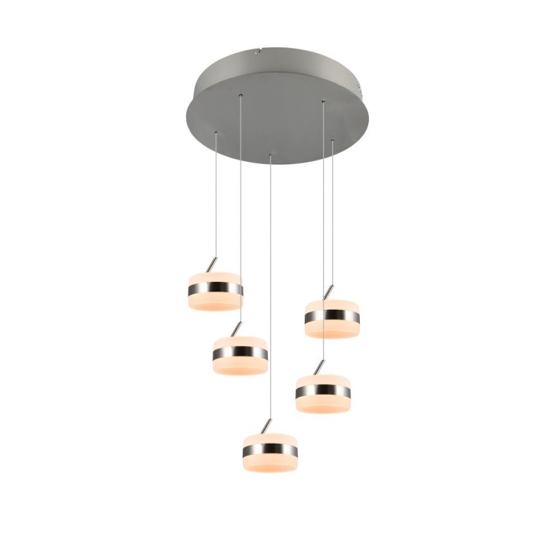 Trio-331430507 - Dios - Matt Nickel CCT Cluster Pendant with White Diffuser
