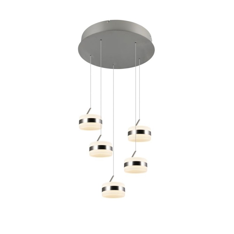 Trio-331430507 - Dios - Matt Nickel CCT Cluster Pendant with White Diffuser