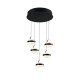 Trio-331430532 - Dios - Matt Black CCT Cluster Pendant with White Diffuser