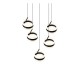 Trio-331430532 - Dios - Matt Black CCT Cluster Pendant with White Diffuser