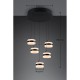 Trio-331430532 - Dios - Matt Black CCT Cluster Pendant with White Diffuser