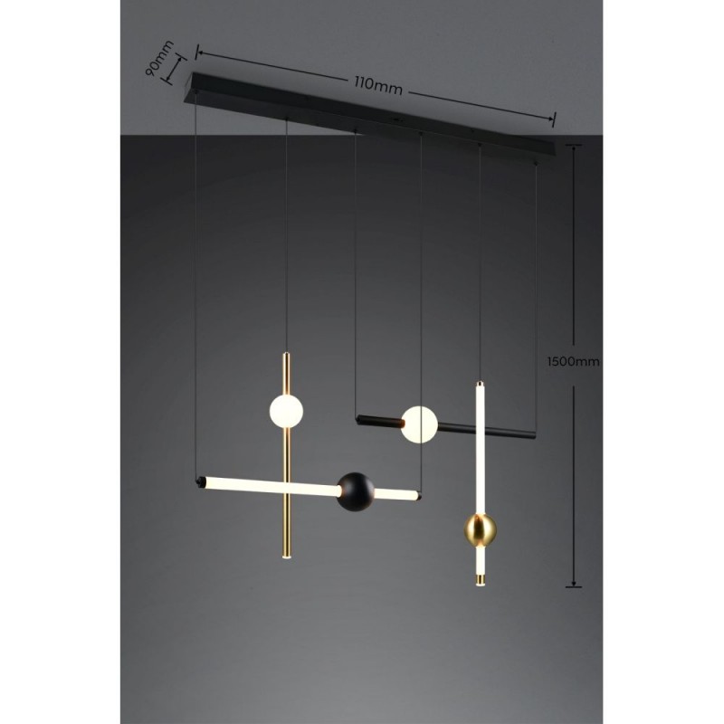 Trio-331510680 - Melita - Matt Brass & Black CCT over Island Fitting