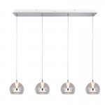Flynt - Chrome CCT 4 Light over Island Fitting with Clear Glass Flynt - Chrome CCT 4 Light over Island Fitting with Clear Glass