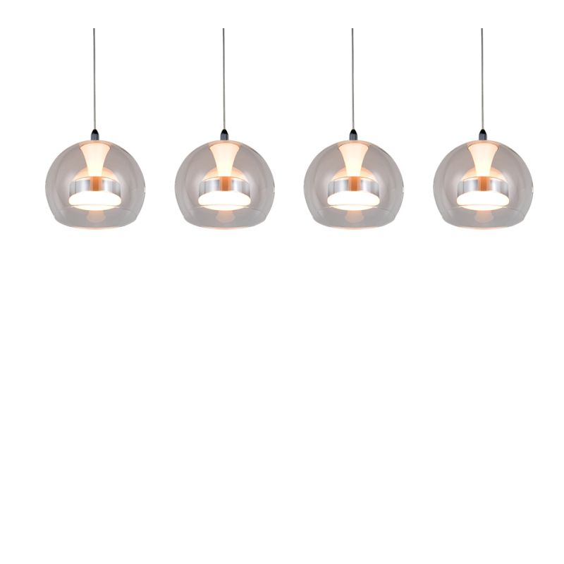 - Flynt - Chrome CCT 4 Light over Island Fitting with Clear Glass Trio-331610406 - Flynt - Chrome CCT 4 Light over Island Fitting with Clear Glass