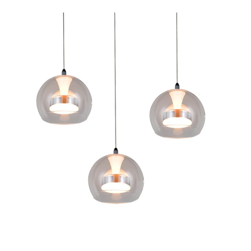 - Flynt - Chrome CCT 3 Light Cluster Pendant with Clear Glass Trio-331630306 - Flynt - Chrome CCT 3 Light Cluster Pendant with Clear Glass