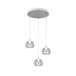 Flynt - Chrome CCT 3 Light Cluster Pendant with Clear Glass Flynt - Chrome CCT 3 Light Cluster Pendant with Clear Glass