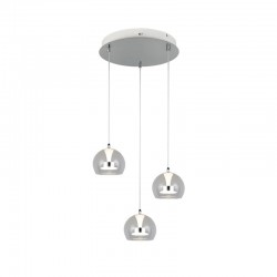 Flynt - Chrome CCT 3 Light Cluster Pendant with Clear Glass Flynt - Chrome CCT 3 Light Cluster Pendant with Clear Glass