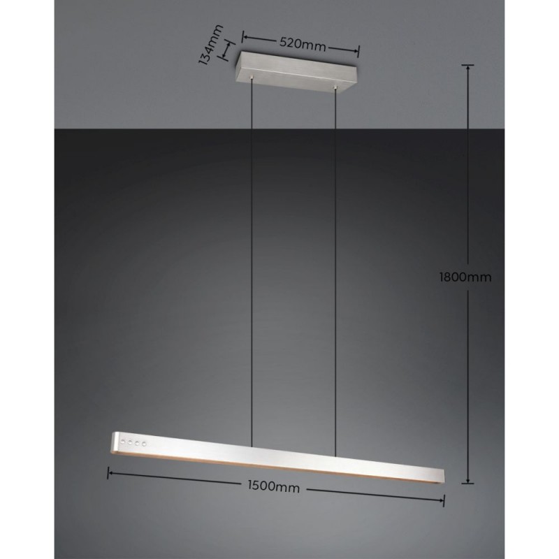 Trio-333310207 - Donegal - Matt Nickel CCT Linear Profile with Remote Control