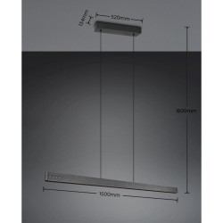 Donegal - Matt Black CCT Linear Profile with Remote Control