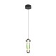 Trio-334310117 - Minerva - Black CCT Pendant with Multicolour Glass