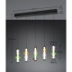 Trio-334310517 - Minerva - Black CCT over Island Fitting with Multicolour Glass