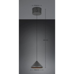 Laguna - Matt Black CCT Pendant ∅ 18 cm