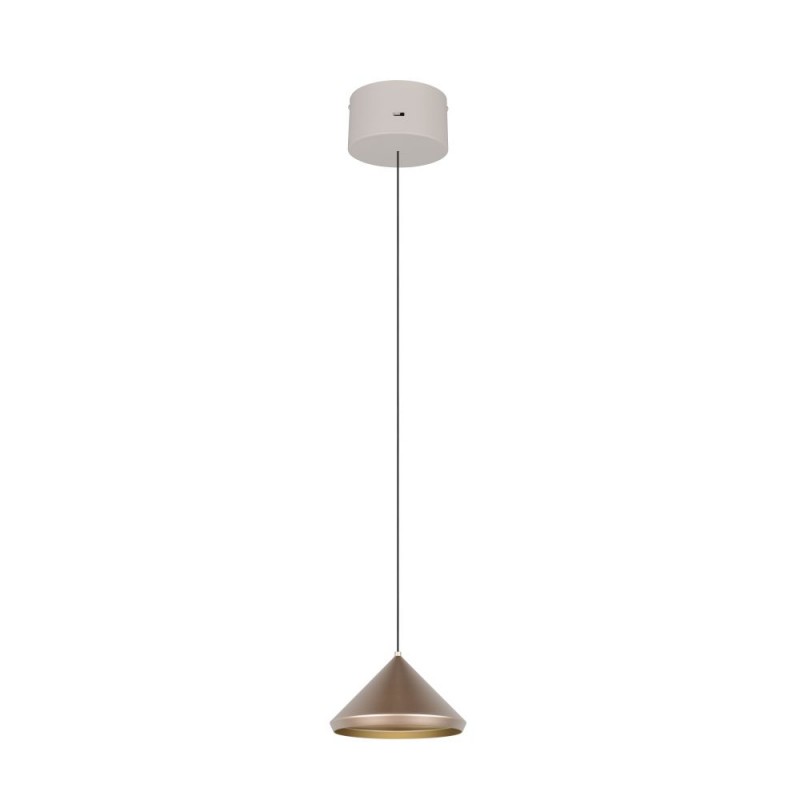 Trio-336210165 - Laguna - Warm Grey CCT Pendant with Coffee Shade ∅ 18 cm
