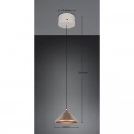 Laguna - Warm Grey CCT Pendant with Coffee Shade ∅ 18 cm