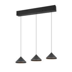 Laguna - Matt Black 3 Light CCT over Island Fitting