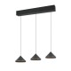 Trio-336210332 - Laguna - Matt Black 3 Light CCT over Island Fitting