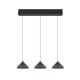 Trio-336210332 - Laguna - Matt Black 3 Light CCT over Island Fitting