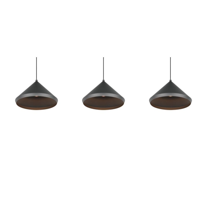 Trio-336210332 - Laguna - Matt Black 3 Light CCT over Island Fitting