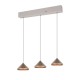 Trio-336210365 - Laguna - Warm Grey 3 Light CCT over Island Fitting with Coffee Shade