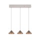 Trio-336210365 - Laguna - Warm Grey 3 Light CCT over Island Fitting with Coffee Shade