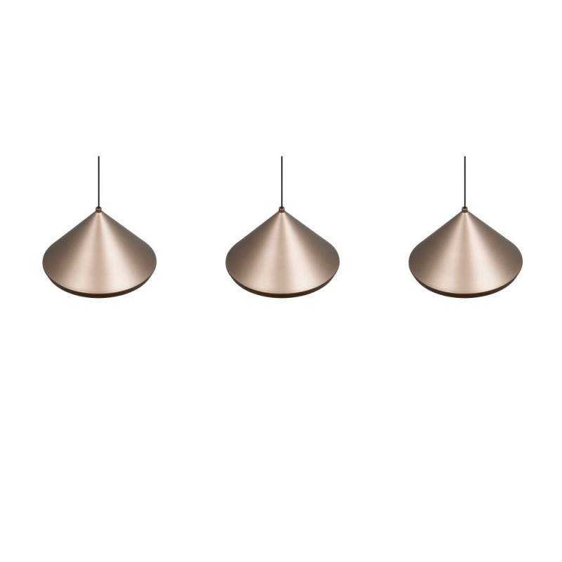 Trio-336210365 - Laguna - Warm Grey 3 Light CCT over Island Fitting with Coffee Shade