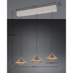 Laguna - Warm Grey 3 Light CCT over Island Fitting with Coffee Shade
