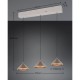 Trio-336210365 - Laguna - Warm Grey 3 Light CCT over Island Fitting with Coffee Shade