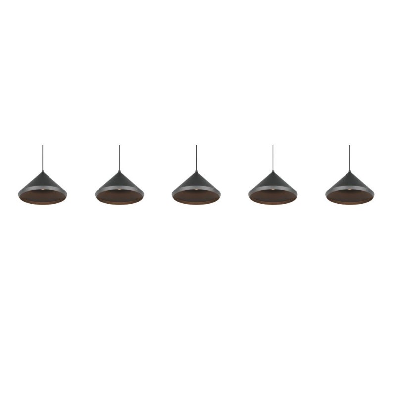 Trio-336210532 - Laguna - Matt Black 5 Light CCT over Island Fitting