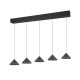 Trio-336210532 - Laguna - Matt Black 5 Light CCT over Island Fitting