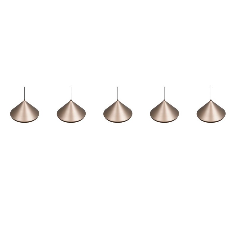 Trio-336210565 - Laguna - Warm Grey 5 Light CCT over Island Fitting with Coffee Shade
