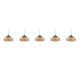 Trio-336210565 - Laguna - Warm Grey 5 Light CCT over Island Fitting with Coffee Shade