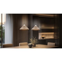 Laguna - Warm Grey CCT Pendant with Coffee Shade ∅ 30 cm