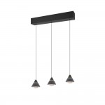 Romeo - Matt Black 3 Light CCT over Island Fitting