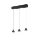 Trio-337010332 - Romeo - Matt Black 3 Light CCT over Island Fitting