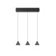 Trio-337010332 - Romeo - Matt Black 3 Light CCT over Island Fitting