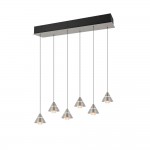Romeo - Matt Nickel 6 Light CCT over Island Fitting