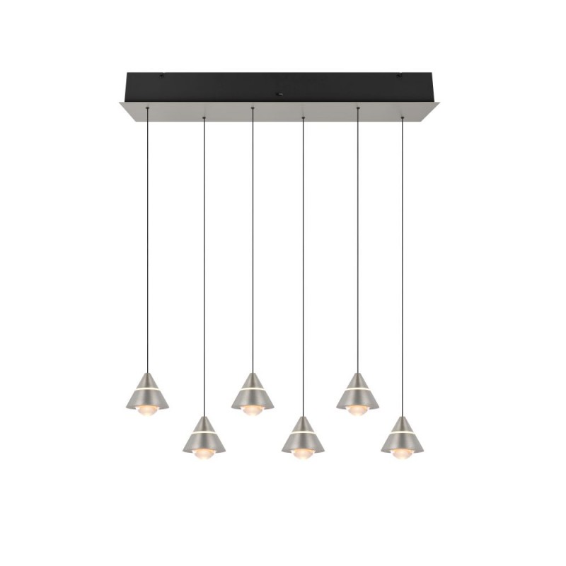 Trio-337010607 - Romeo - Matt Nickel 6 Light CCT over Island Fitting