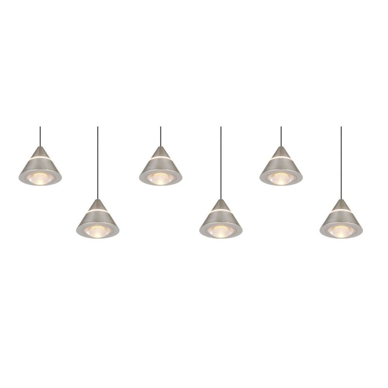 Trio-337010607 - Romeo - Matt Nickel 6 Light CCT over Island Fitting