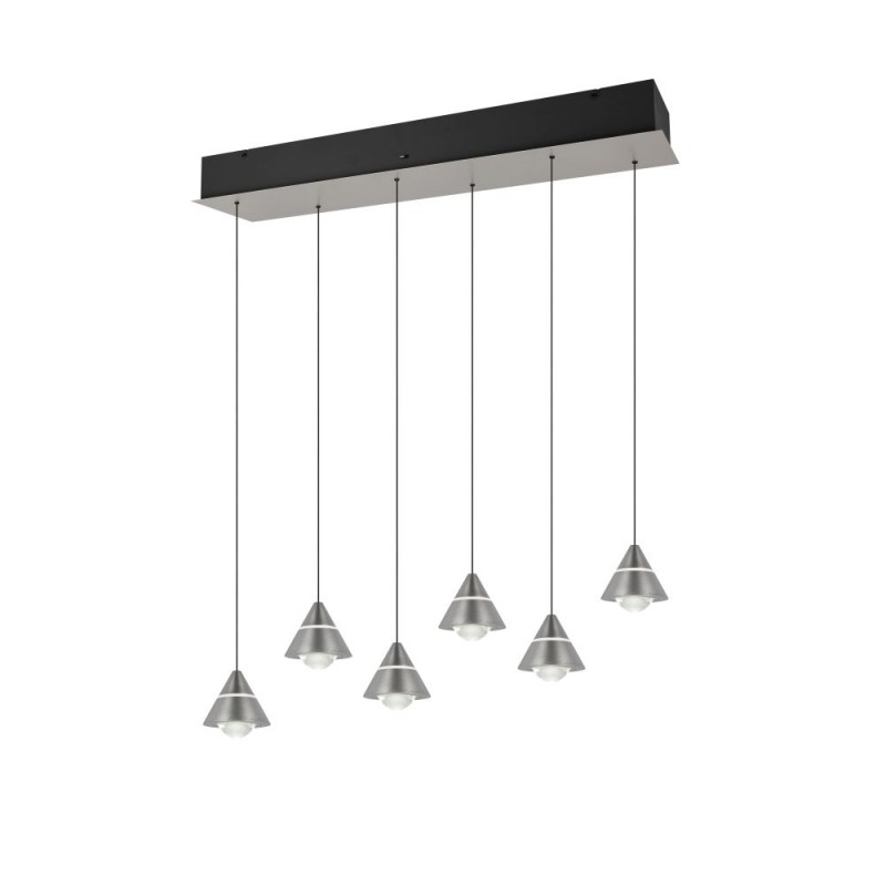 Trio-337010607 - Romeo - Matt Nickel 6 Light CCT over Island Fitting