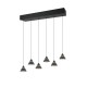 Trio-337010632 - Romeo - Matt Black 6 Light CCT over Island Fitting