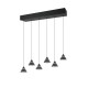 Trio-337010632 - Romeo - Matt Black 6 Light CCT over Island Fitting