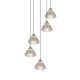 Trio-337030507 - Romeo - Matt Nickel 5 Light CCT Cluster Pendant