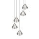Trio-337030507 - Romeo - Matt Nickel 5 Light CCT Cluster Pendant